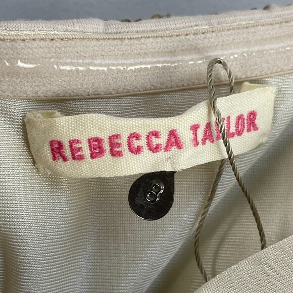 NEW Rebecca Taylor Womens 8 Strapless Sequins Mini Dress Waist Tie Party - Picture 6 of 12